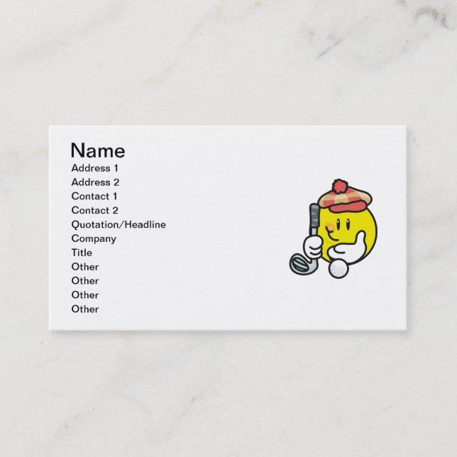 Face Golf T-shirts and Gifts Business Card (Front)