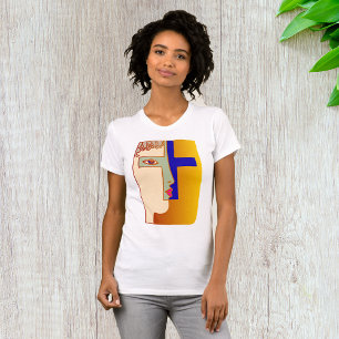 Face In A Cross Womens T-Shirt