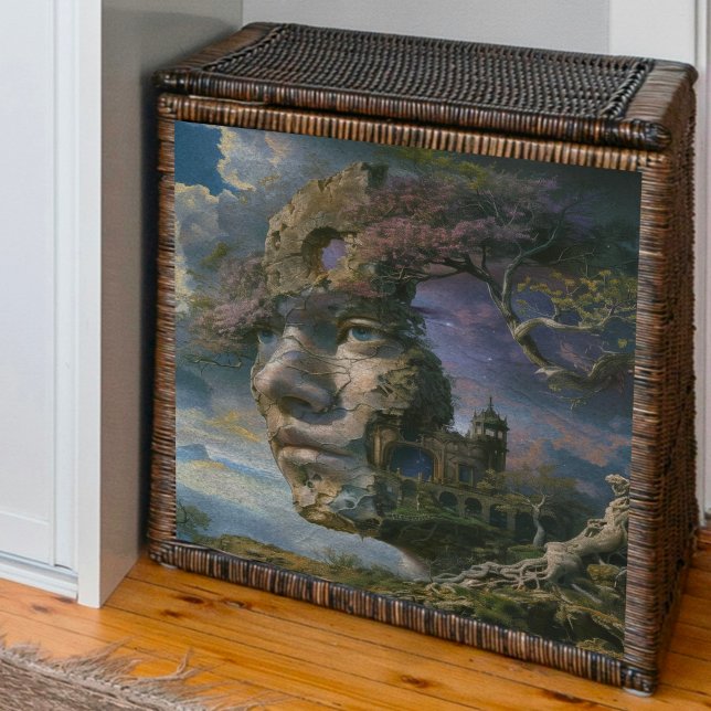 Face in Cliff Decoupage Tissue Paper (Creator Uploaded)