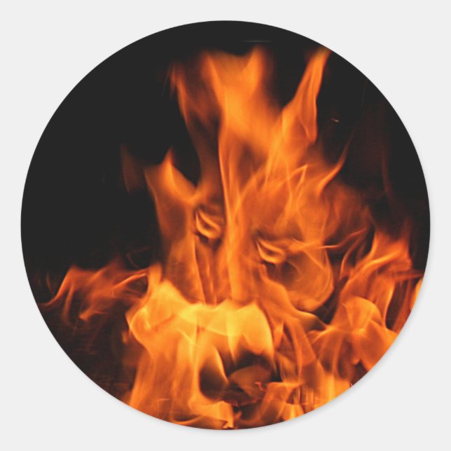 Face in flames sticker (Front)