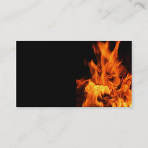 Face in the flames business card