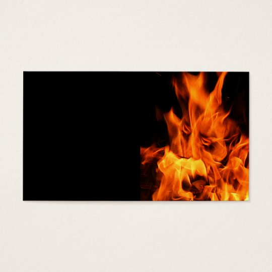Face in the flames business card