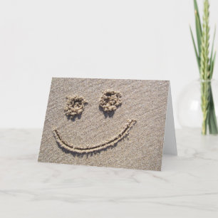 Face in the Sand Greeting Card