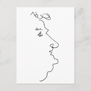 Face Line Postcard