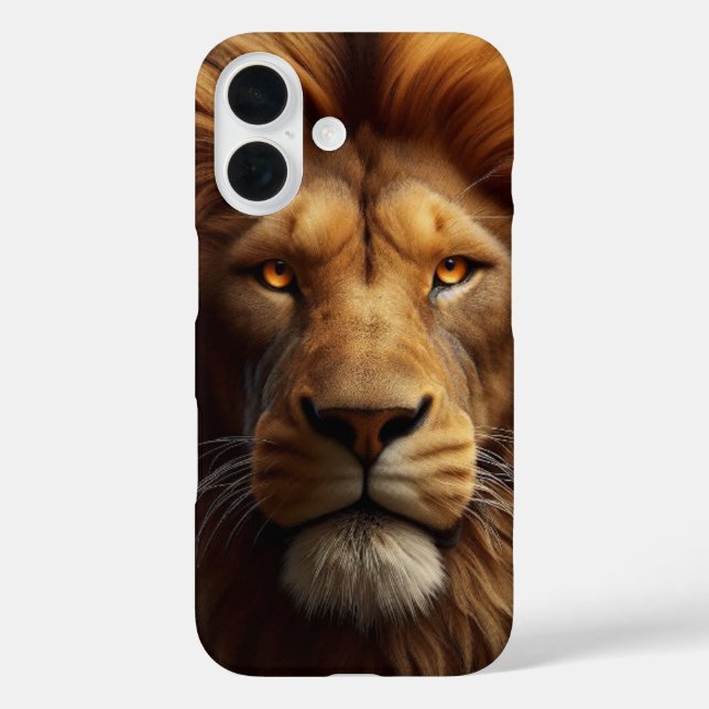 Face lion iPhone 16 case (Back)