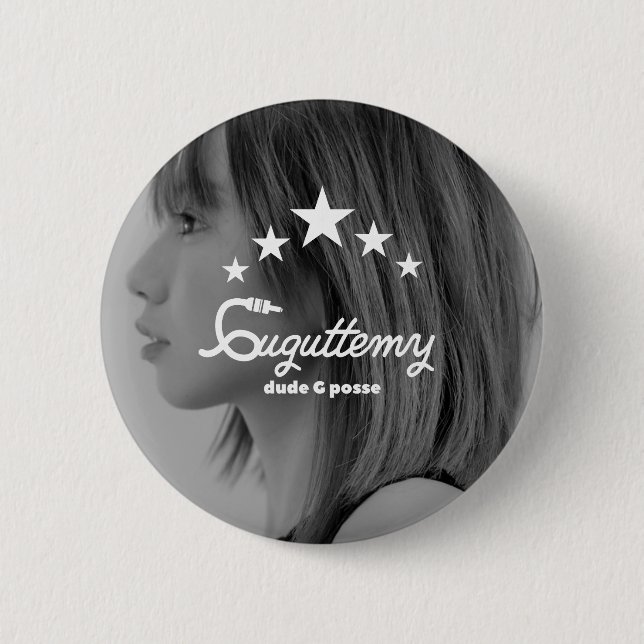 Face logo 6 cm round badge (Front)