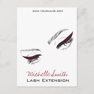 Face long lashes eyeliner Lash Extension Postcard