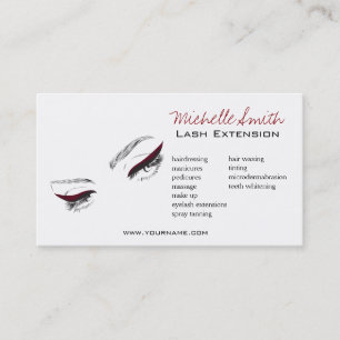 Face long lashes Lash Extension business card