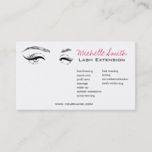 Face long lashes Lash Extension business card