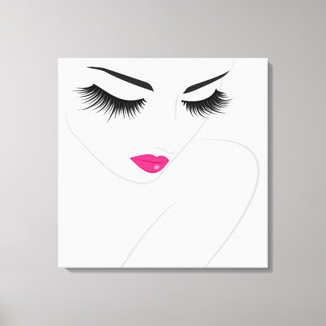 Face long lashes Lash Extension Canvas Print (Front)