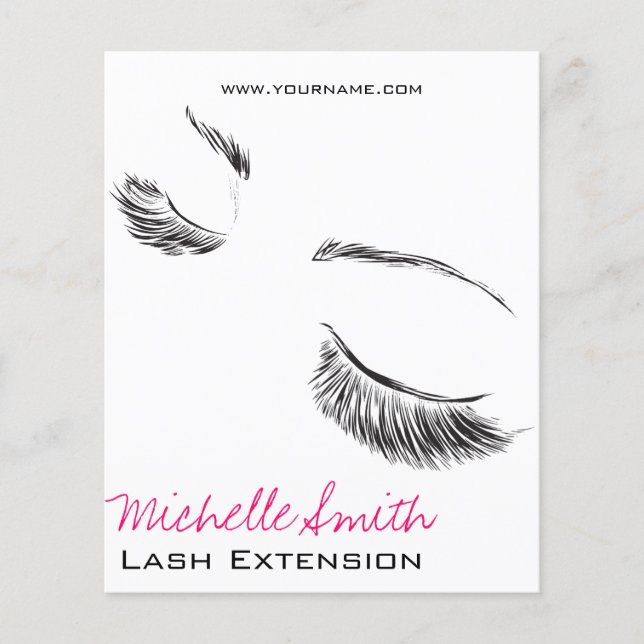 Face long lashes Lash Extension Flyer (Front)