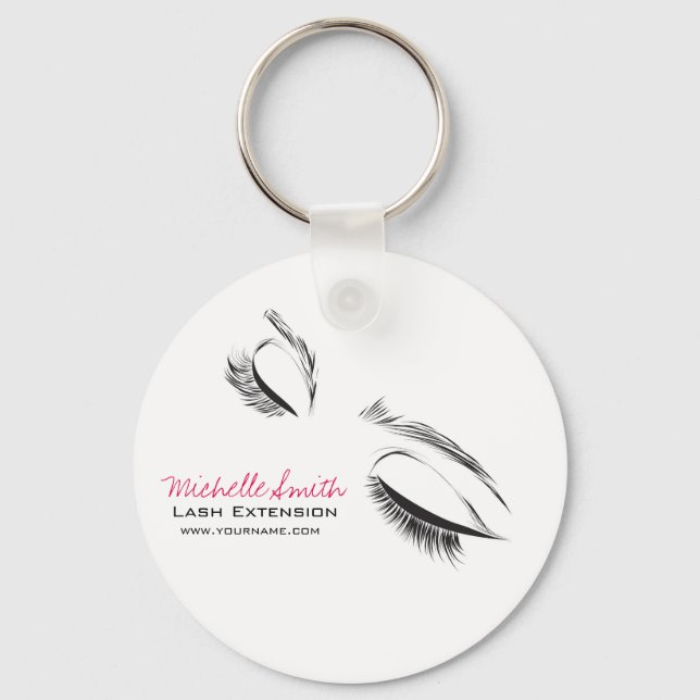 Face long lashes Lash Extension Key Ring (Front)