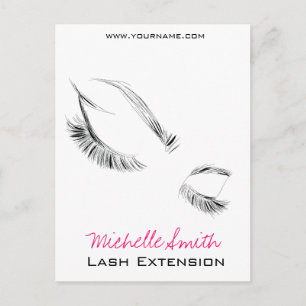 Face long lashes Lash Extension Postcard