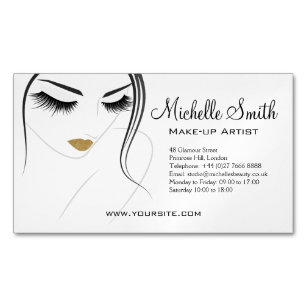 Face long lashes Lash Extensions Magnetic Business Card