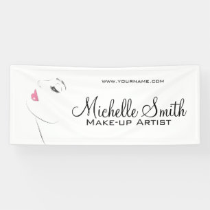 Face Long lashes Lash Extensions Pink lips Banner