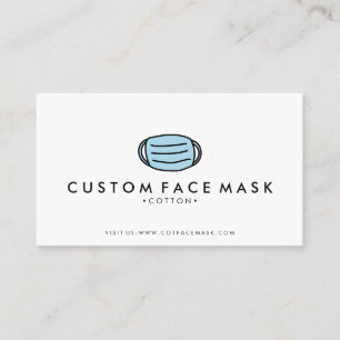 Face Mask Designer Blue Business Card