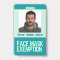 Face Mask Exemption Card ID Badge