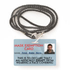 Face Mask Exemption Card ID Badge