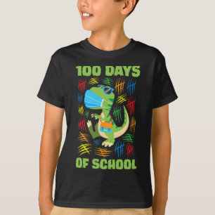 Face Mask Fun 100 Days Of School Boys Girls T-Shirt