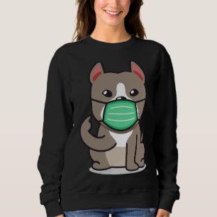 Face Mask Pitbull Sweatshirt