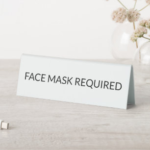 Face Mask Required black and white simple