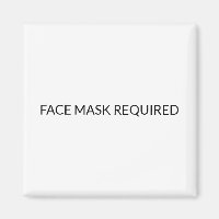 Face Mask Required black and white simple sign