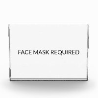 Face Mask Required black and white simple sign