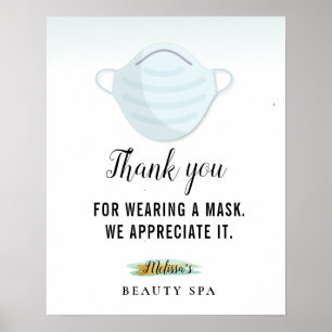 face mask requirement business COVID safety Poster
