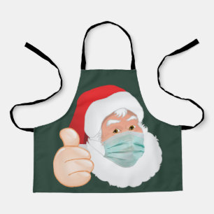 Face Mask Santa Claus with Thumbs Up, ZSD Apron