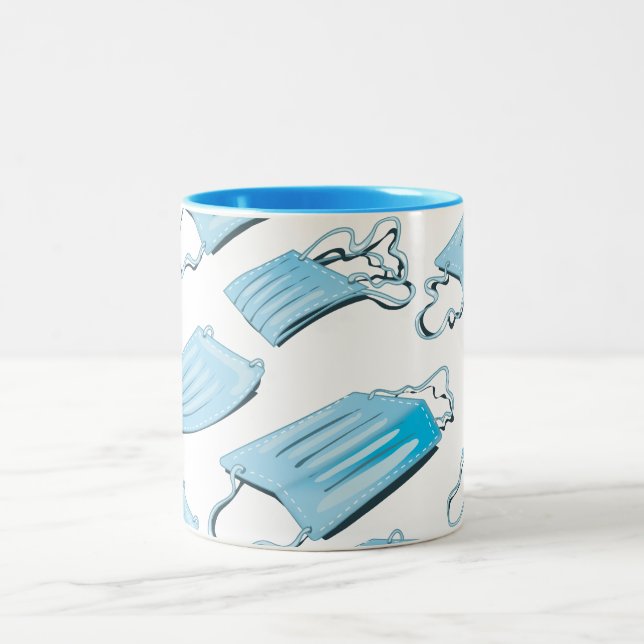 Face Mask Two-Tone Coffee Mug (Center)