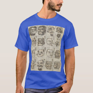Face Masks Old Style Anime Japanese Hand Drawn Pri T-Shirt