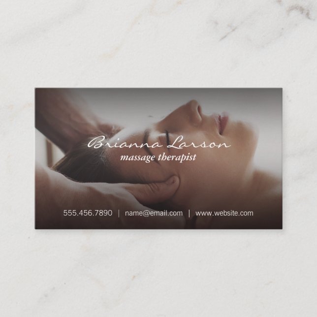 Face Massage | Spa Business Card (Front)
