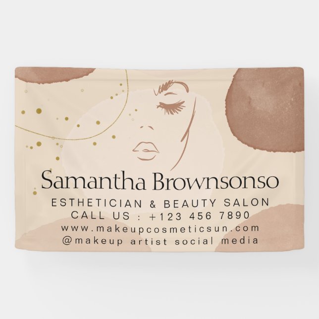 Face Neutral Earth Tone Aesthetician Banner (Horizontal)