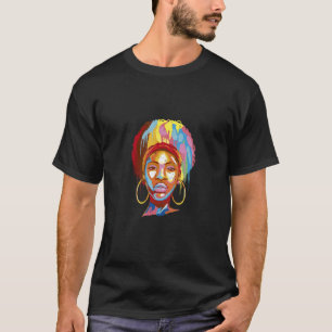 Face Of A Black Woman With Big Earrings T-Shirt