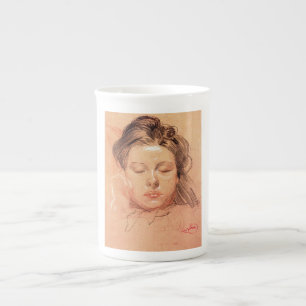 Face of a Girl Sleeping (by Frantisek Kupka) Bone China Mug