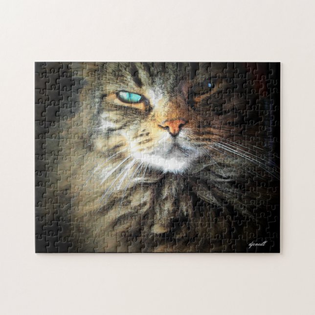 Face of a Grumpy Angel Jigsaw Puzzle (Horizontal)