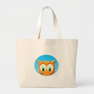 Face Of A Little Owl Large Tote Bag
