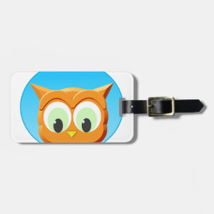 Face Of A Little Owl Luggage Tag