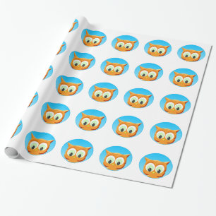 Face Of A Little Owl Wrapping Paper