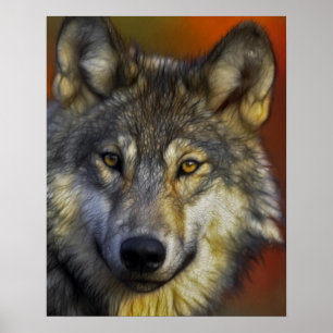 Face of a Wolf Photo Poster