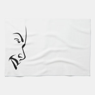 Face of a Woman Tea Towel