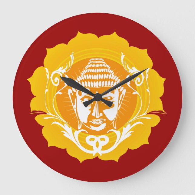 Face of Buddha Large Clock (Front)