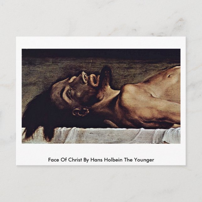 Face Of Christ By Hans Holbein The Younger Postcard (Front)