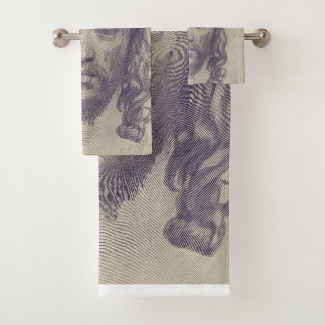 Face of Christ on St. Veronica's Veil Holy Face Bath Towel Set (Insitu)