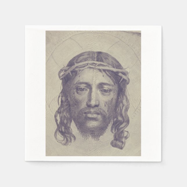 Face of Christ on St. Veronica's Veil Holy Face Napkin (Front)