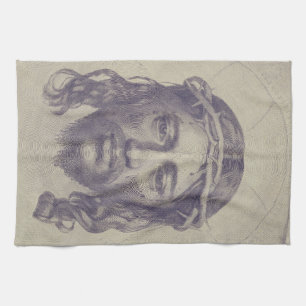 Face of Christ on St. Veronica's Veil Holy Face Tea Towel