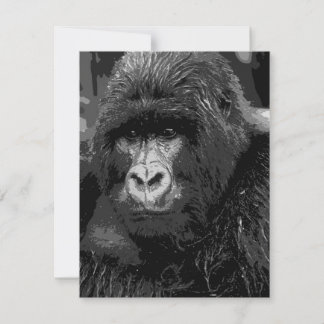 Face of Gorilla Invitations - Funny Animal Invites