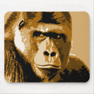 Face of Gorilla Mouse Mat