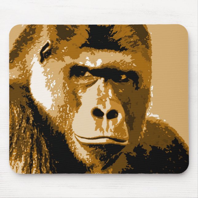Face of Gorilla Mouse Mat (Front)