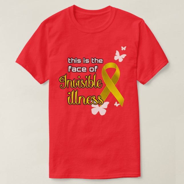 Face of Invisible Illness YELLOW T-Shirt (Design Front)